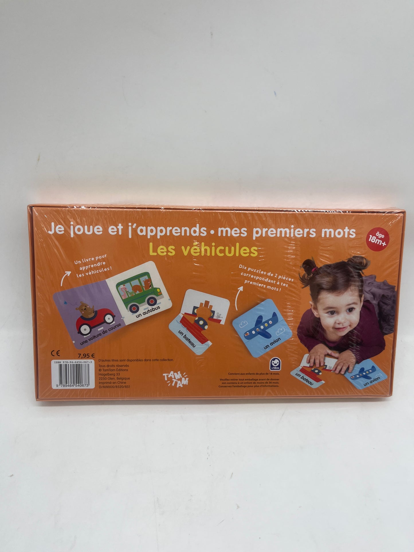 Coffre Les Vehicules avec son livre et ses 10 puzzles de 2 pièces Neuf sous blister