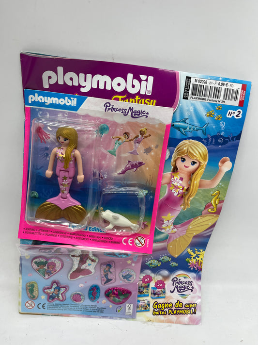 Livre D’activité magazine Playmobil  girls avec sa figurine Sirène et son bébé phoque jamais ouvert Neuf