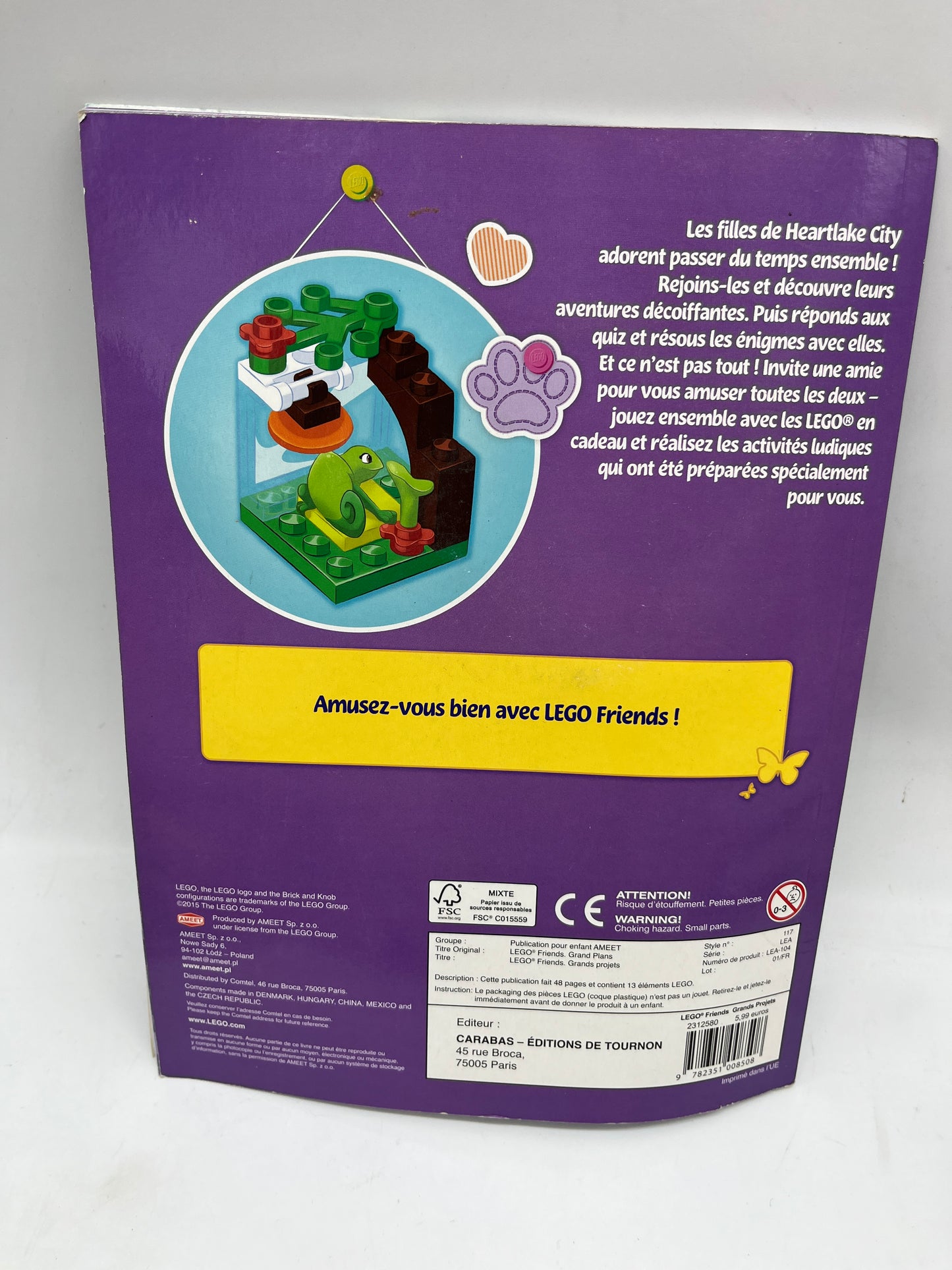 livre d’activité Magazine Lego Friends Grand projets avec sa construction Neuf !