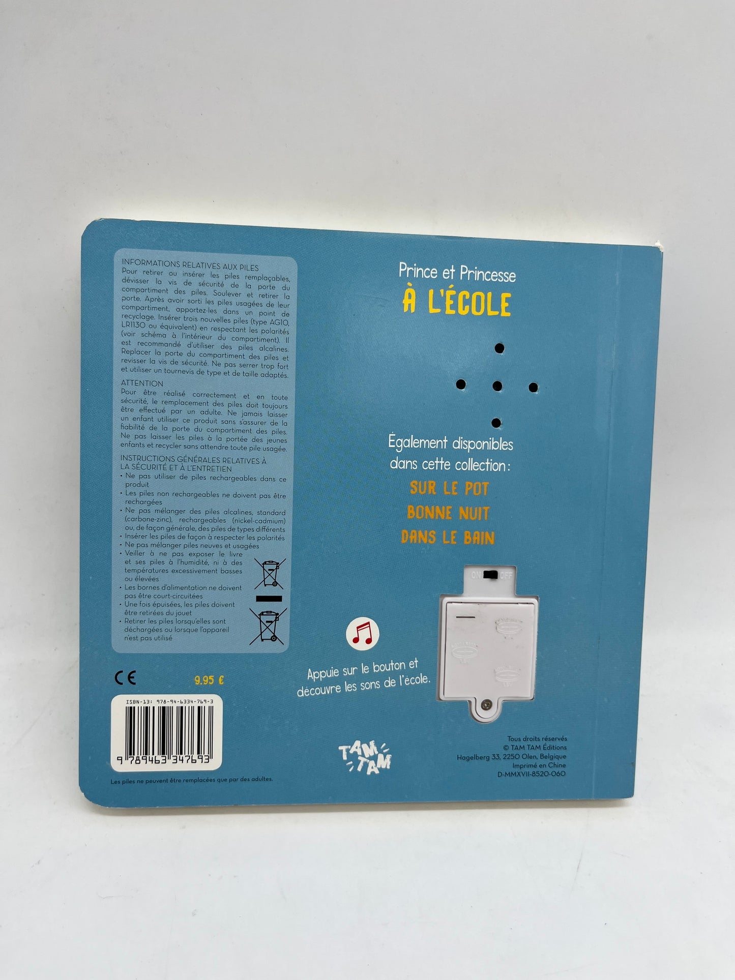 Livre Sonore Mon petit livre sonore Prince et princesse thème à l’école! Neuf édition Tam tam Jeunesse