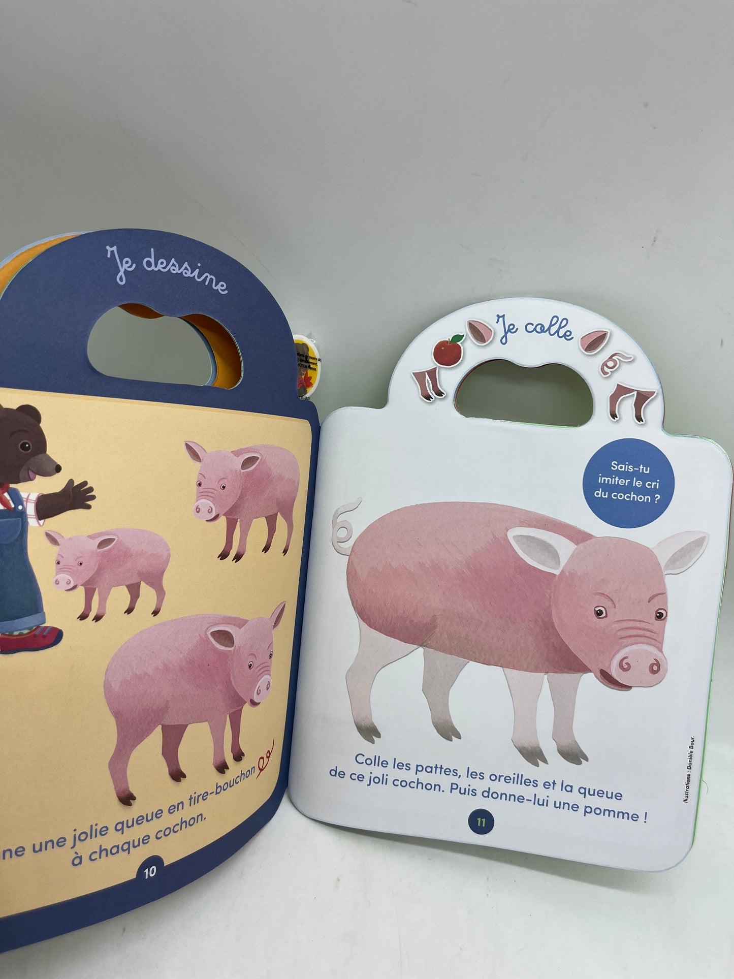 Livre d’activité Magazine Je joue avec Petit ours brun jeux histoire stickers Neuf thème à la ferme ! Jeux activité stickers
