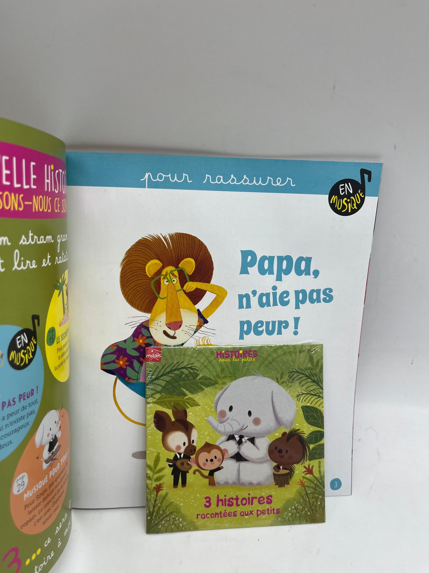 Livre d’activité magazines Histoires pour les petits avec Cd  modèle C’est le concert des copains ! Juin 2023 Neuf