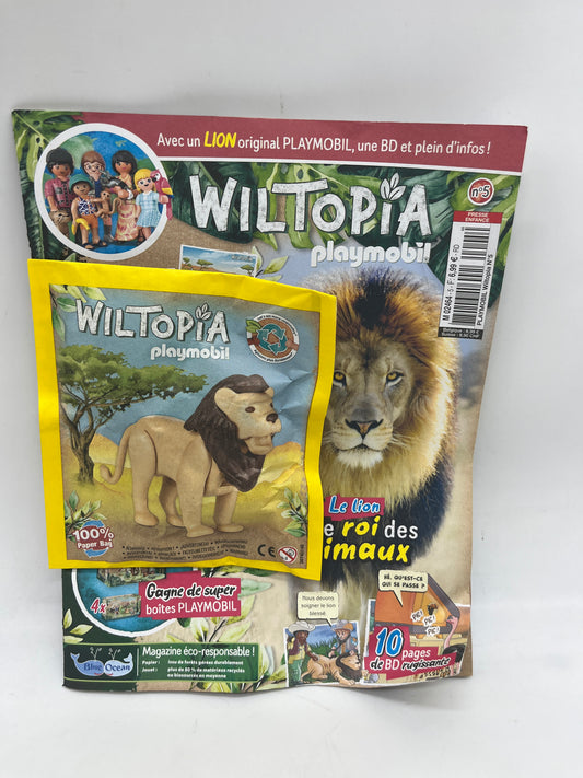 Livre D’activité magazine Playmobil Wiltopia avec sa figurine lion jamais ouvert Neuf
