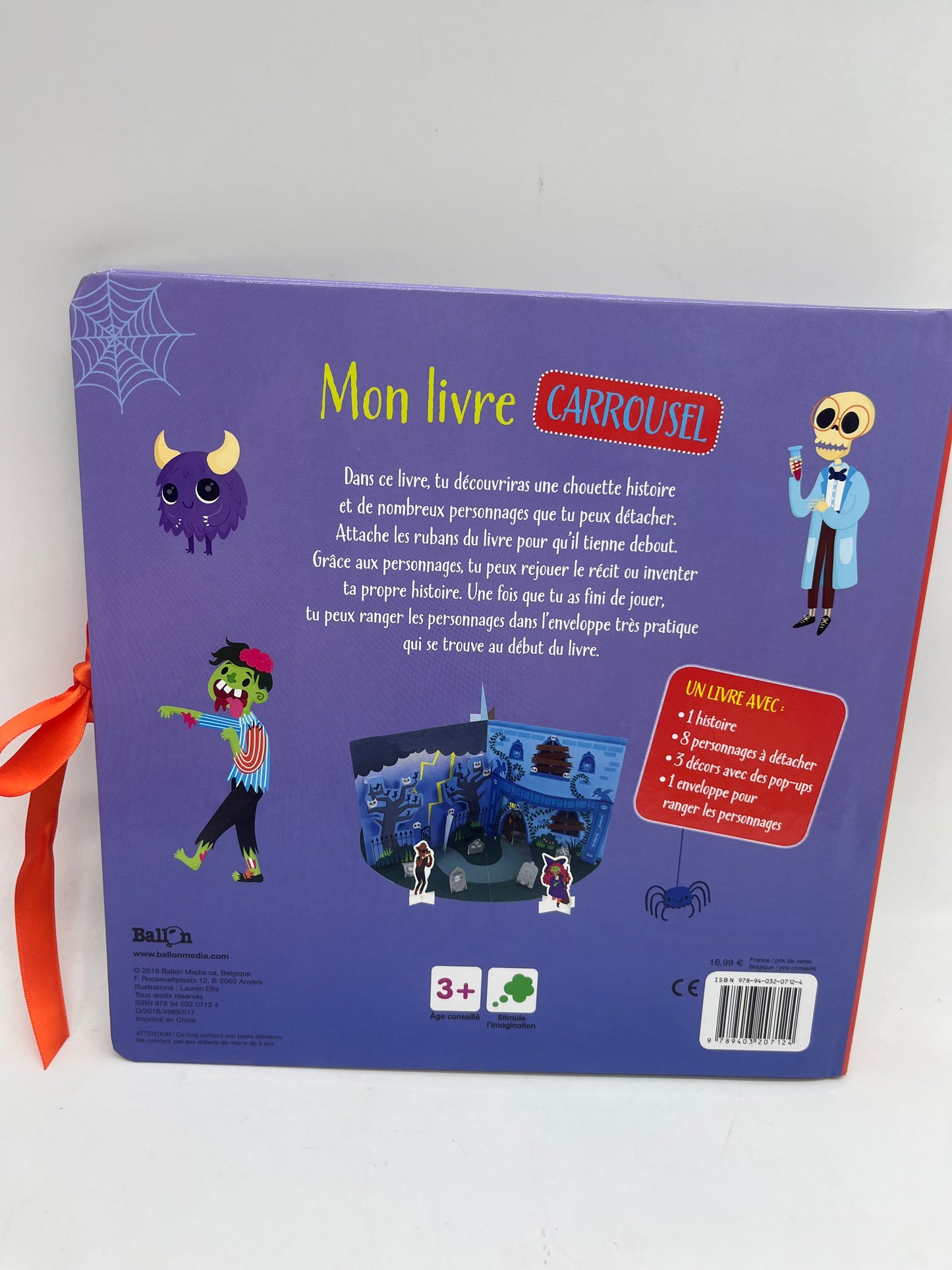 Mon livre Carrousel La maison Hantée Livre Pop UP avec figurine spécial Halloween Neuf