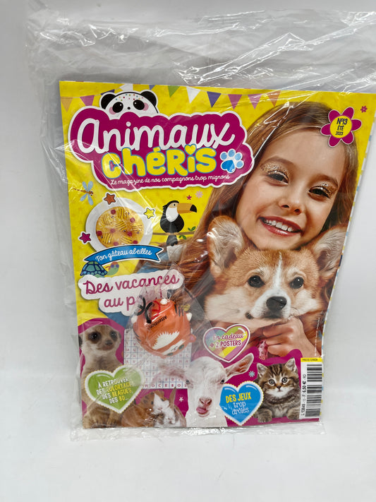 Livre d’activité Magazine Animaux cheri avec son petit squishy Neuf !