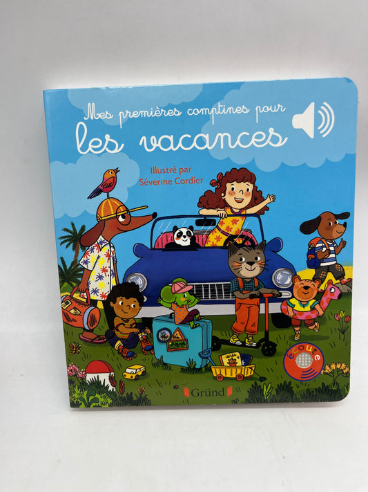 Livre Sonore les premières comptines pour les vacances à écouter Neuf