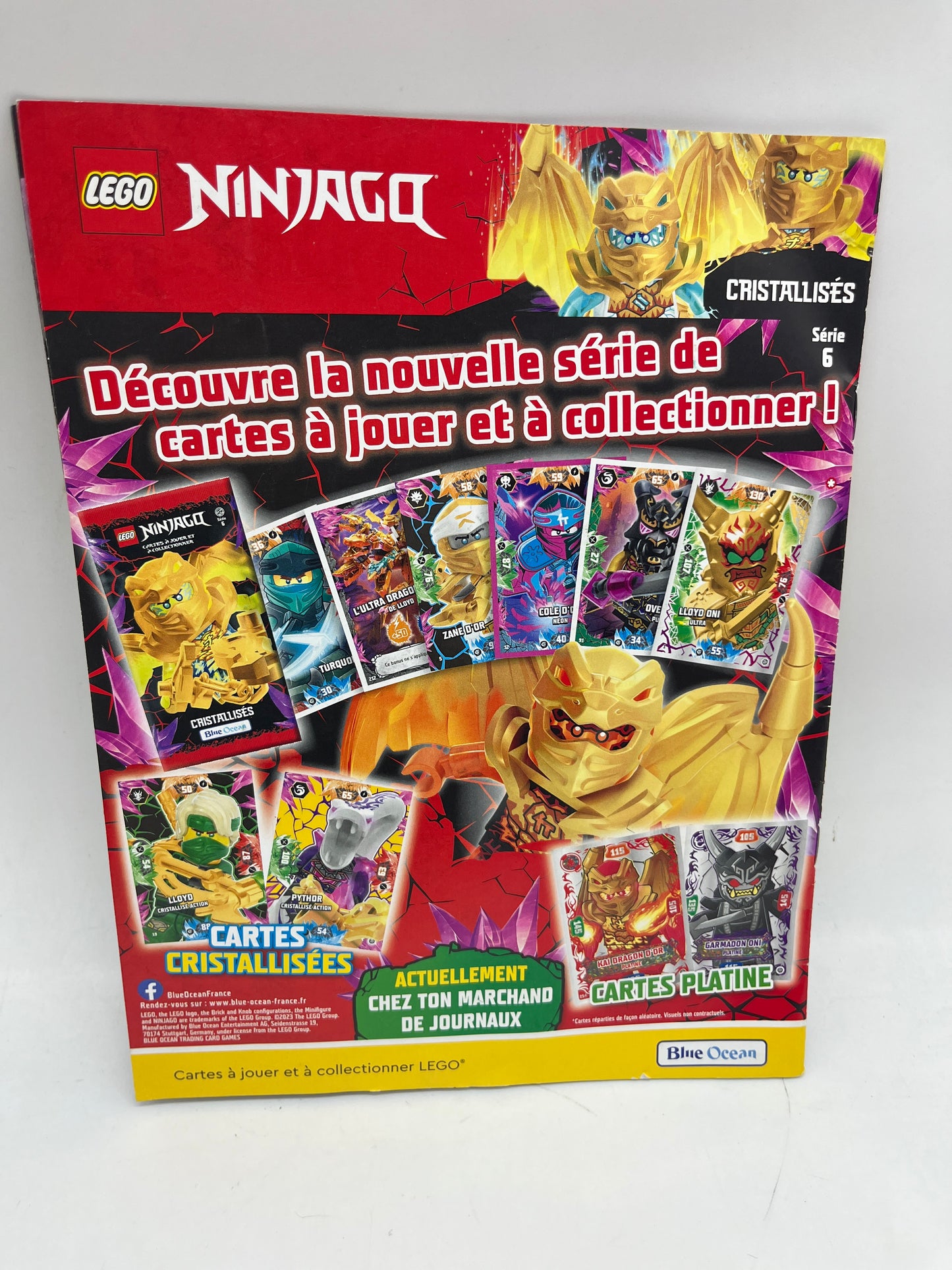 livre d’activité Magazine Lego Ninjago  avec sa mini figurine Golden Dragon Jay Neuf !
