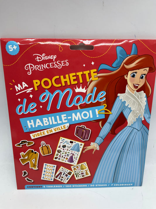 pochette d’activités Disney spécial princesses Ma pochette de mode Habille moi Thème viré en ville Neuf