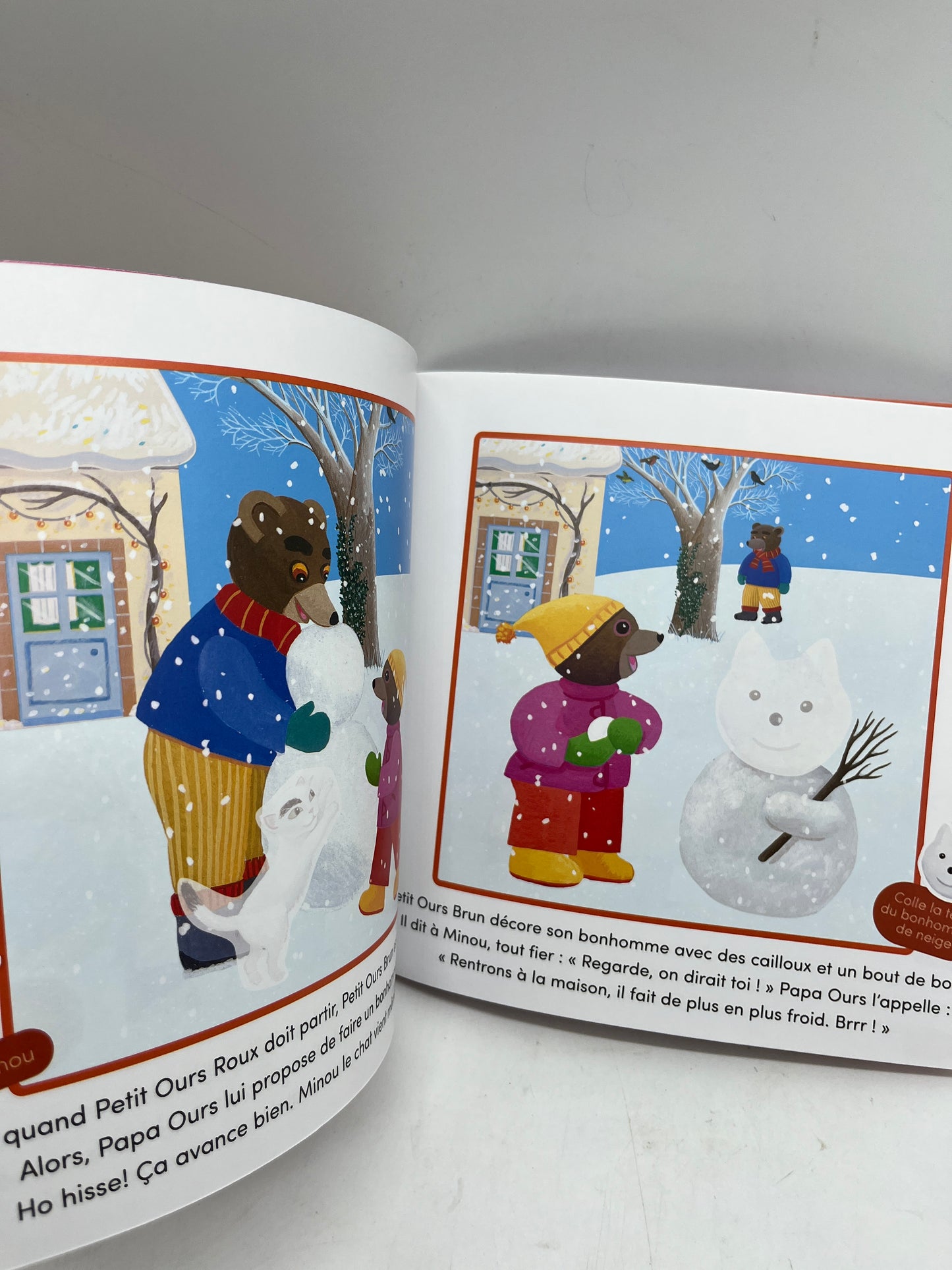 Livre d’activité magazine Les grandes histoires  de Petit Ours Brun thème la bataille de boules de neiges Neuf !