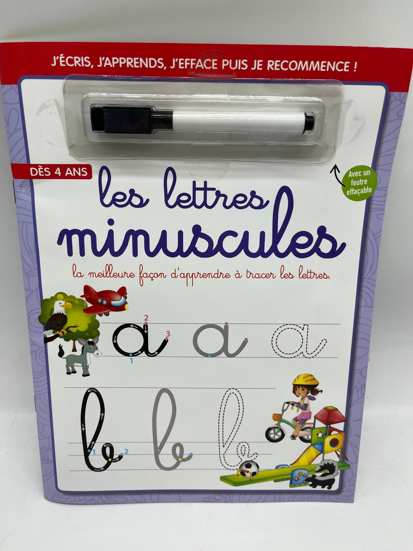 livre d’activité exercice Les lettres minuscules avec son marqueur Neuf Methode Boscher Neuf