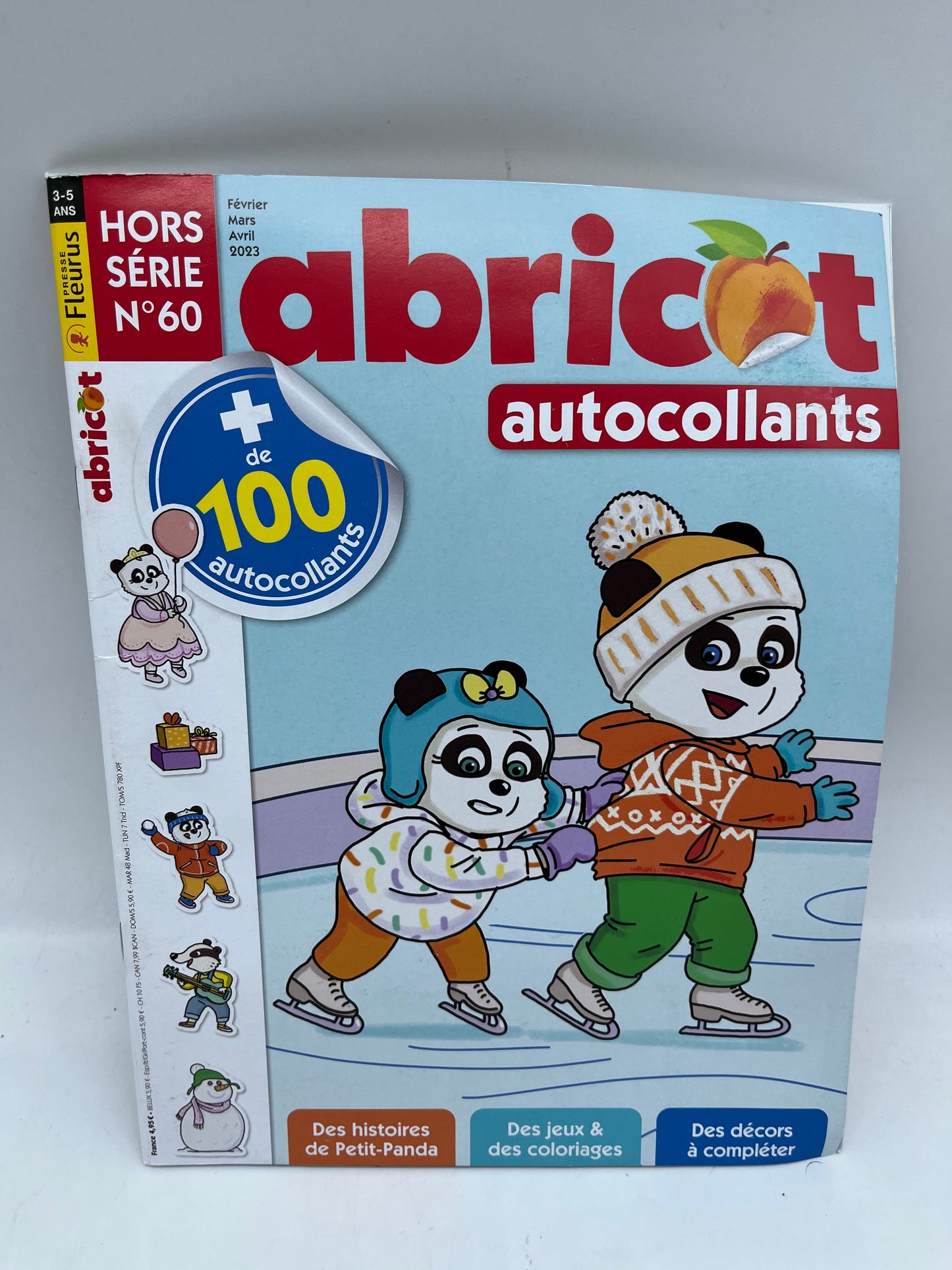 Livre d’activité magazine Abricot Hors série avec Petit Panda et ses 100 autocollants Neuf