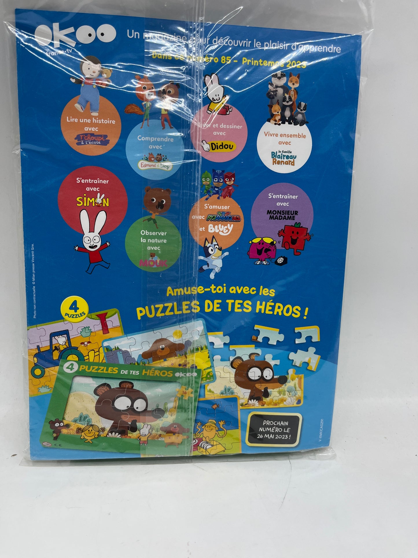 magazine livre d’activité   Des p’tit heros Okoo  Pig tchoupi zou avec ses puzzles spéciale maternelle Histoires jeux activtés !