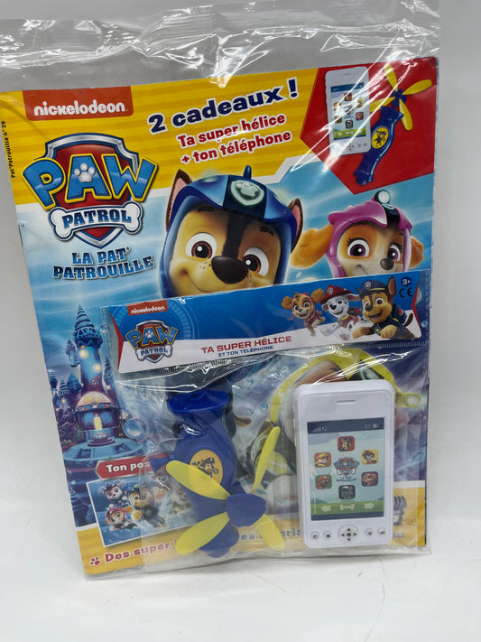 Livre d’activité magazines Pat Patrouille avec son kit téléphone hélice Neuf