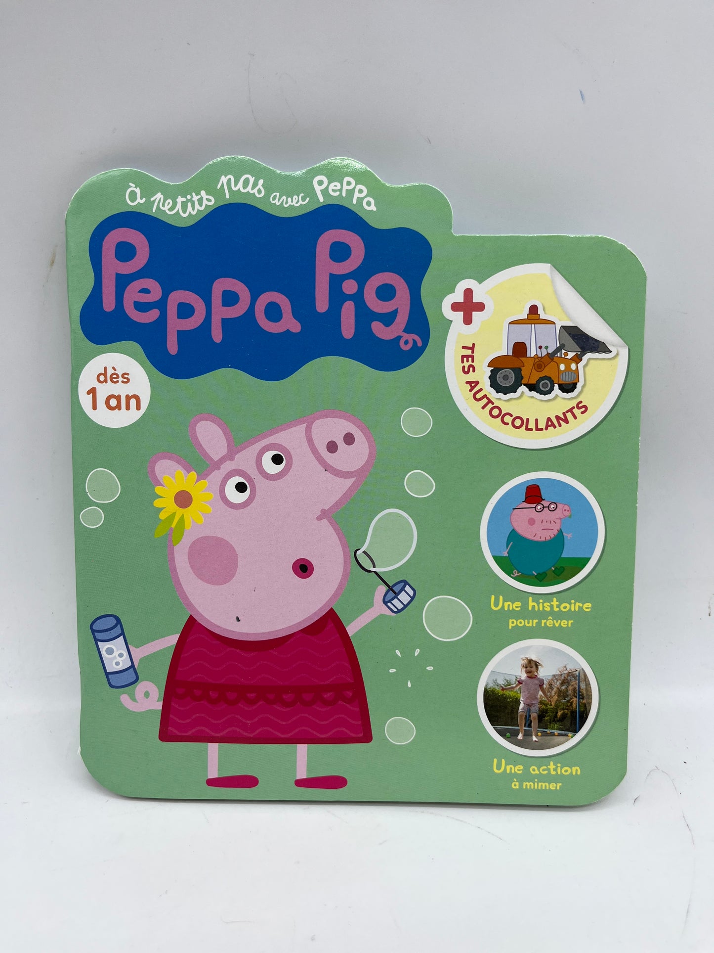 Livre d’activités Magazine À petit pas avec Peppa pig dès 1 ans avec gommettes jeux histoire Neuf