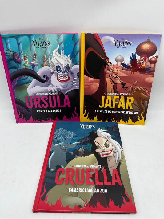 Lot de 3 Livres Histoires Disney collection les Vilains Cruella Djafar Ursula Neuf special Halloween 🎃