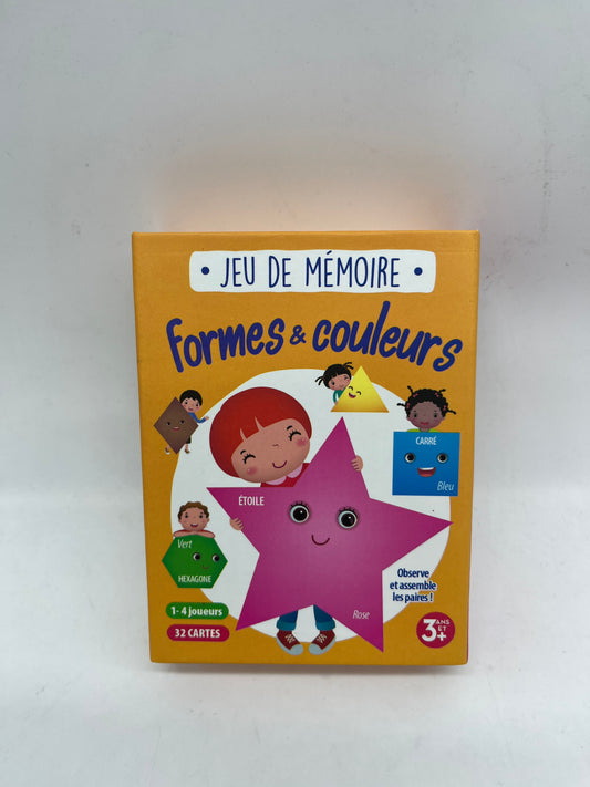 Jeu  de société Jeu de mémoire Modèle les formes et les couleurs ses 32 cartes !  Jeu de concentration rapidité  et observation Neuf