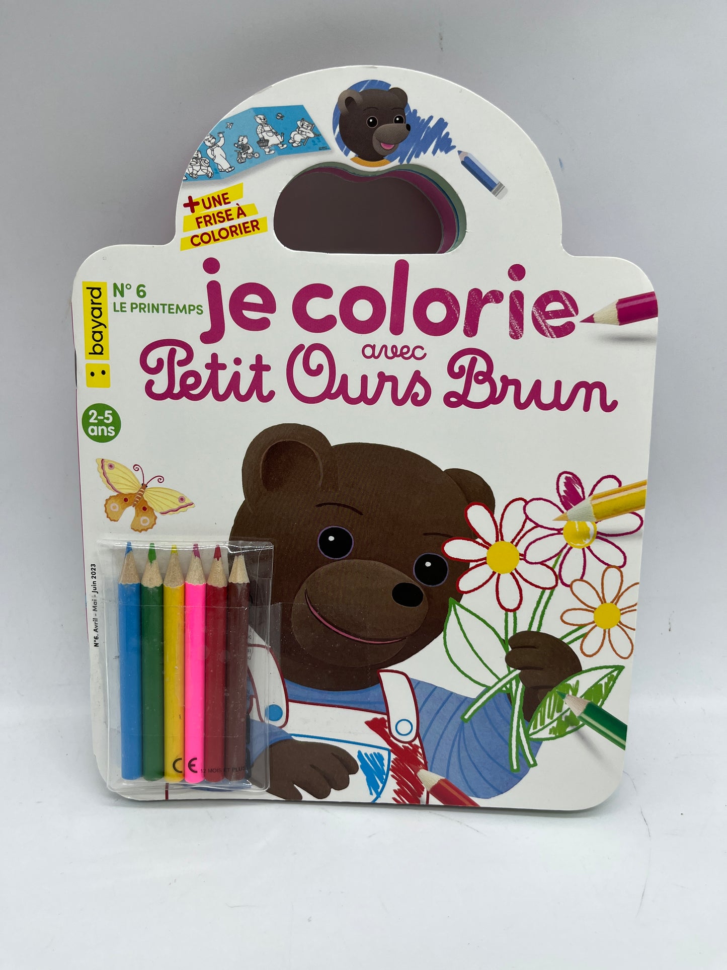 Livre d’activité Magazines Je colorie avec Petit ours brun thème Printemps Neuf