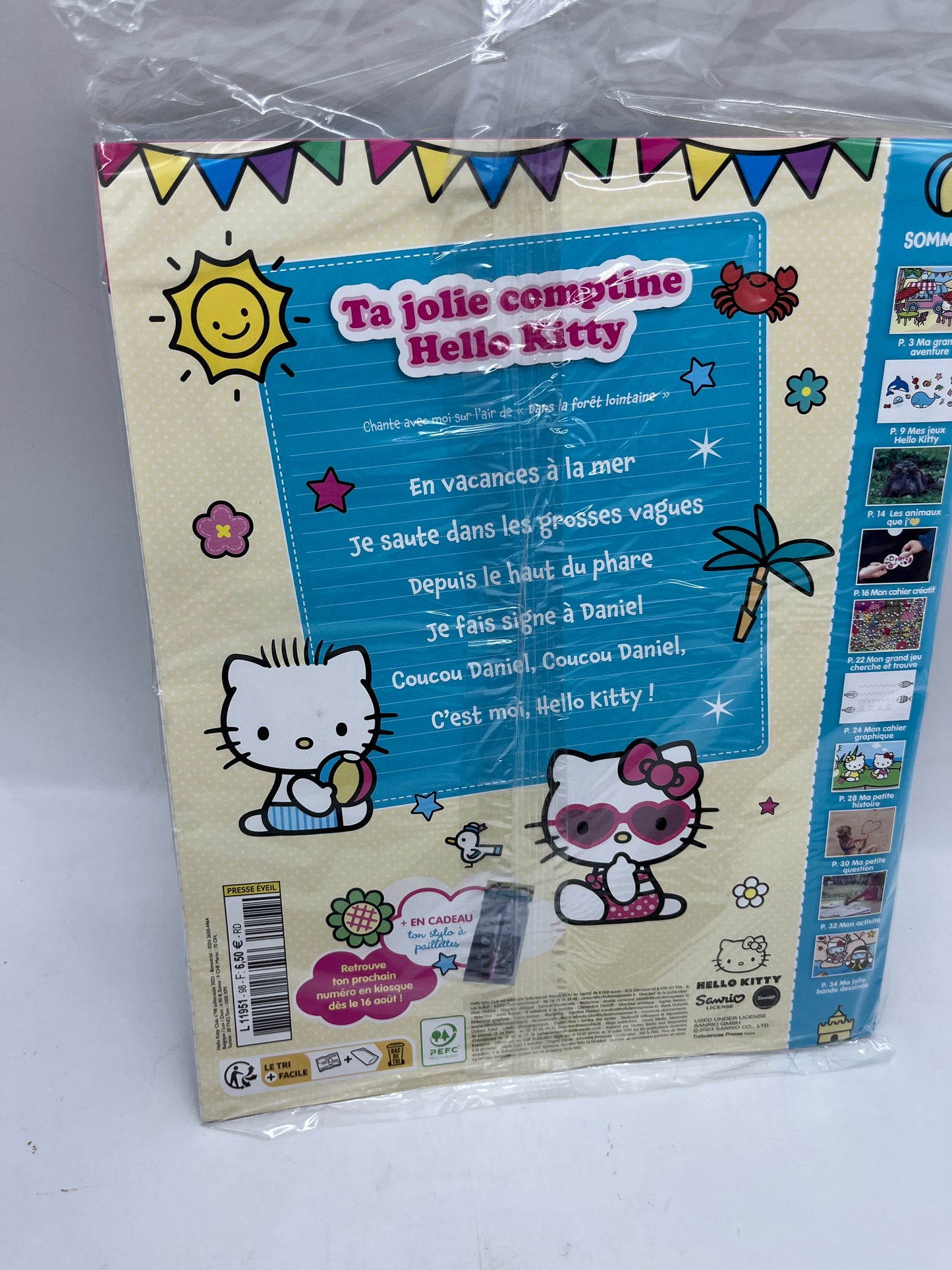 livre d’activité Magazine Hello kitty avec son kit shopping Neuf !