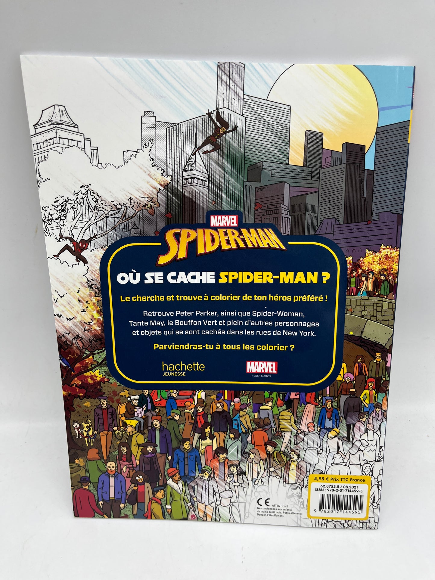 livre Cherche et trouve thème Spiderman spidey  Où se cache Spider-man Marvel à colorier  Neuf