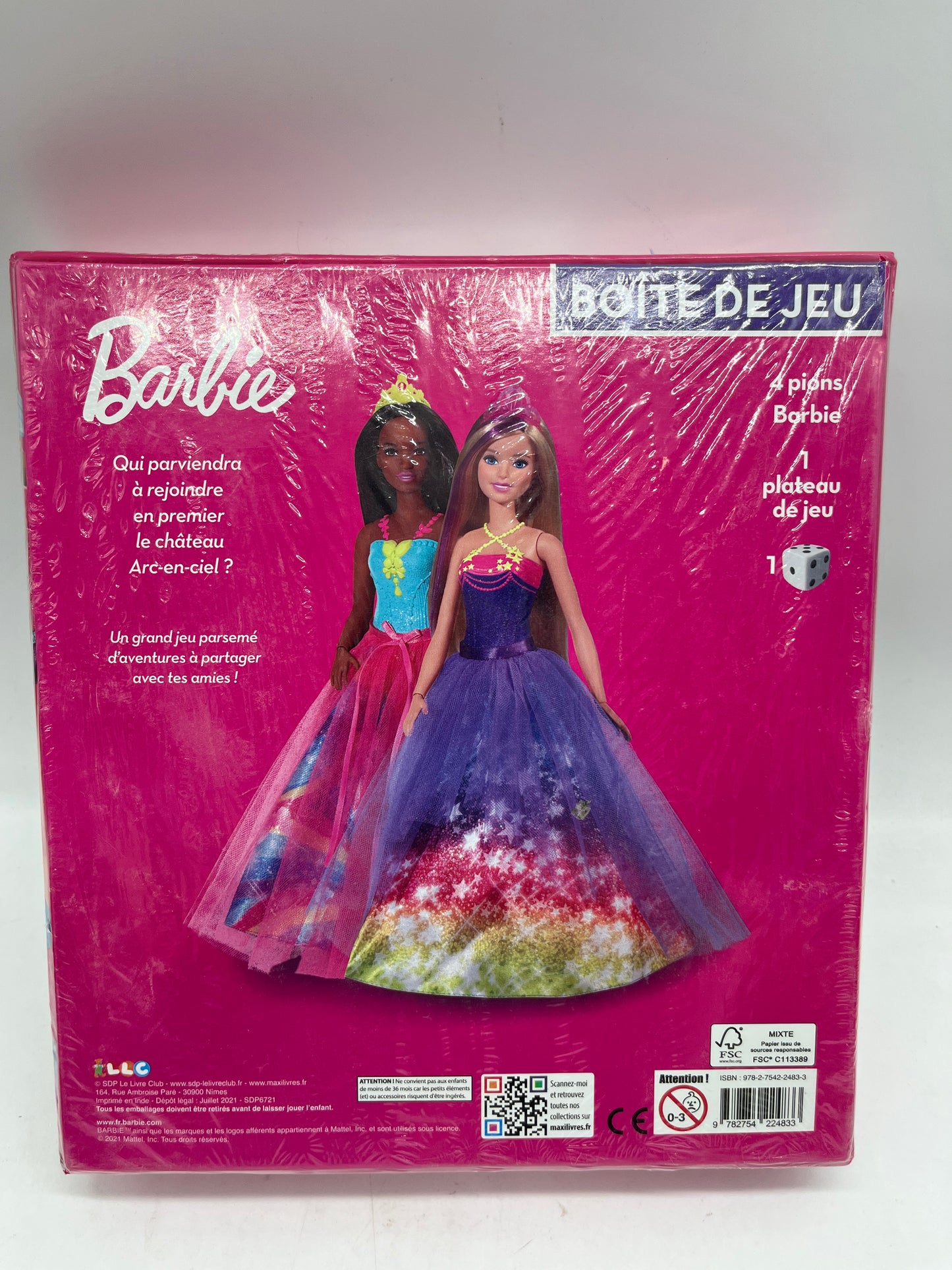 Jeu  de société boite de jeu Barbie disney rejoins le château enchanté Neuf
