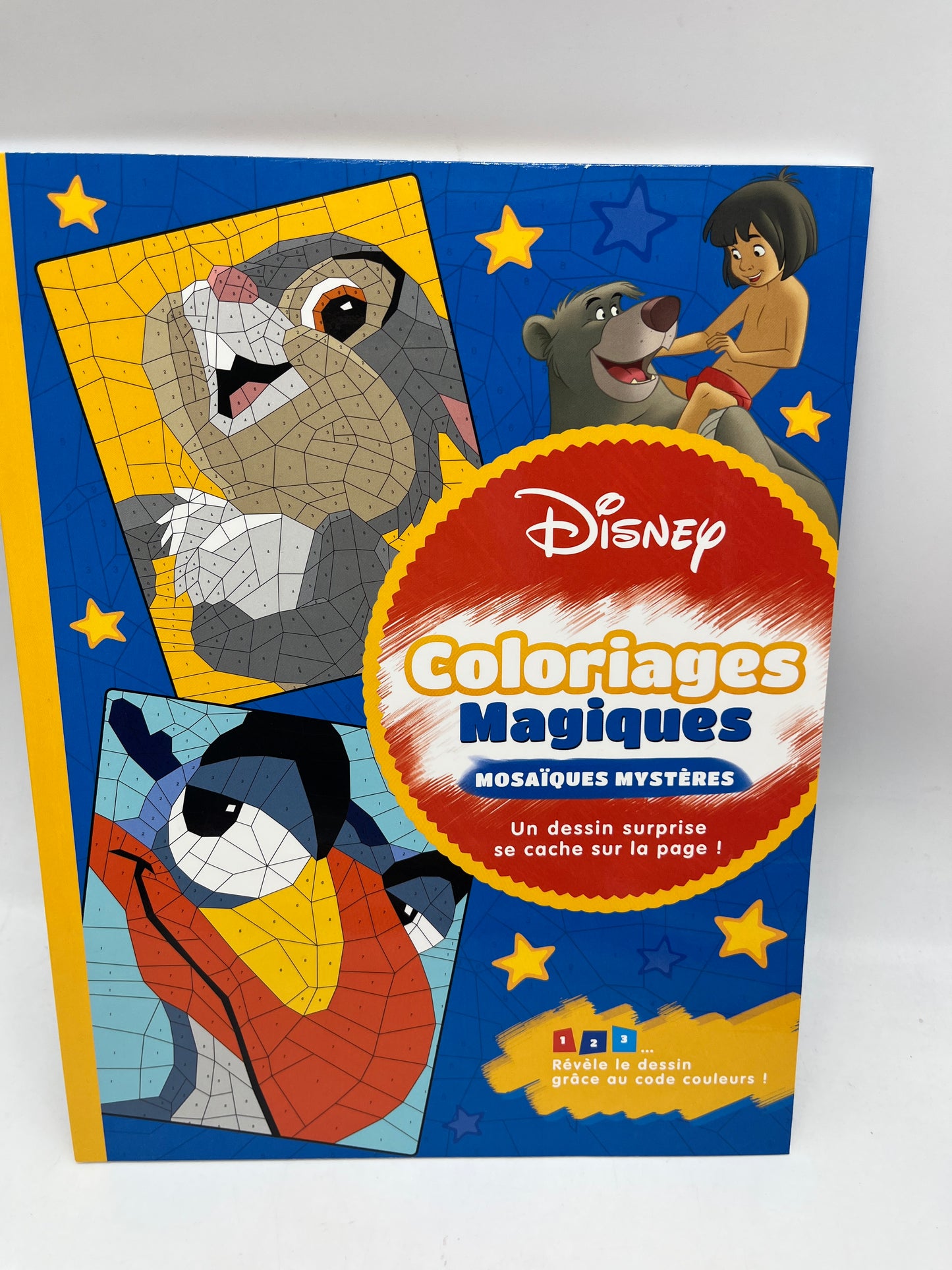 Livre d’activités les ateliers Coloriages magique  à colorier Disney tes héros préférés modèle mosaïque mystère Neuf