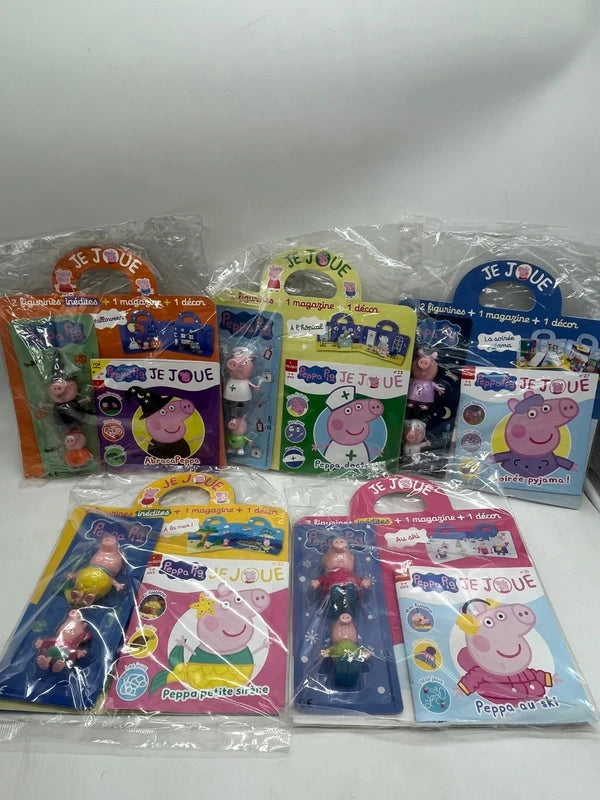 Lot de 5 magazines livre d’activités Peppa Pig Je joue avec ses figurines inédite