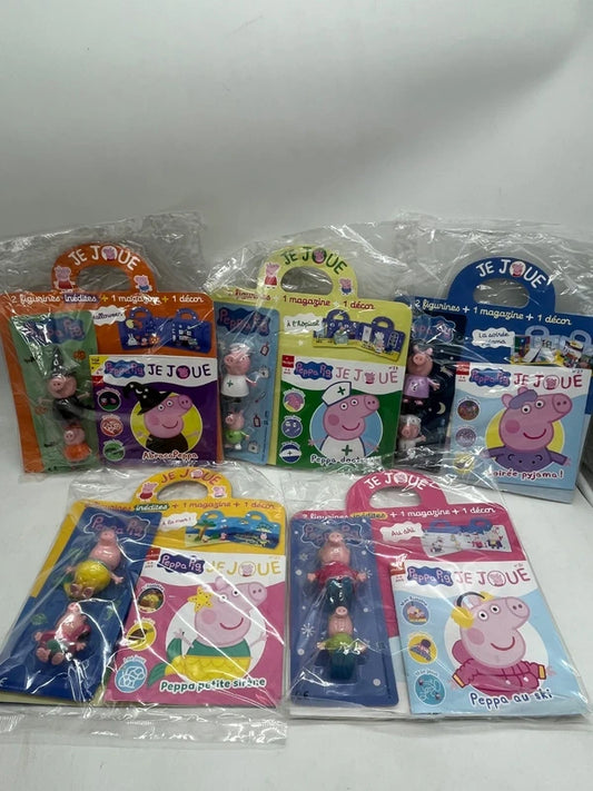 Lot de 5 magazines livre d’activités Peppa Pig Je joue avec ses figurines inédite