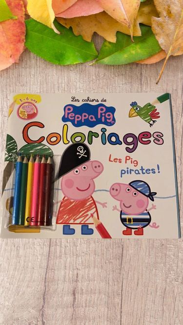 Magazine Coloriage Peppa Pig "les pirates"Neuf avec ses crayons de couleurs !