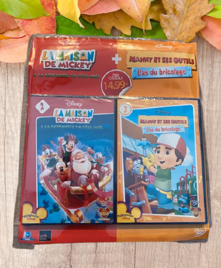Lot de 2 DVD la maison de mickey et manny et ses outils Neuf sous blister .