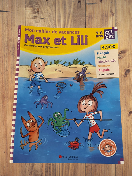 Cahier de vacances Max et Lili 7-8ans CE1/CE2  Neuf Apprends en t'amusant !