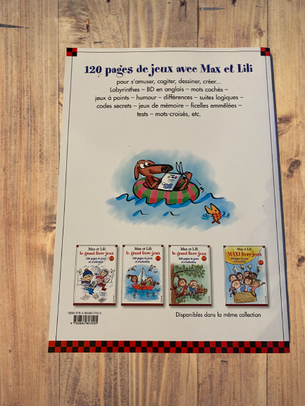 Livre activité Le grand livre-jeux 120 pages de jeux et d'activités  La vie avec Max et Lili  Modèle numéro 4
