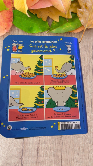 Magazine livre souple Babar attend Noêl stickers coloriage histoires Neuf