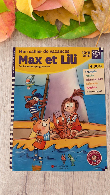 Cahier de vacances Max et Lili 10 -11 ans CM2  6 eme Neuf Apprends en t'amusant !