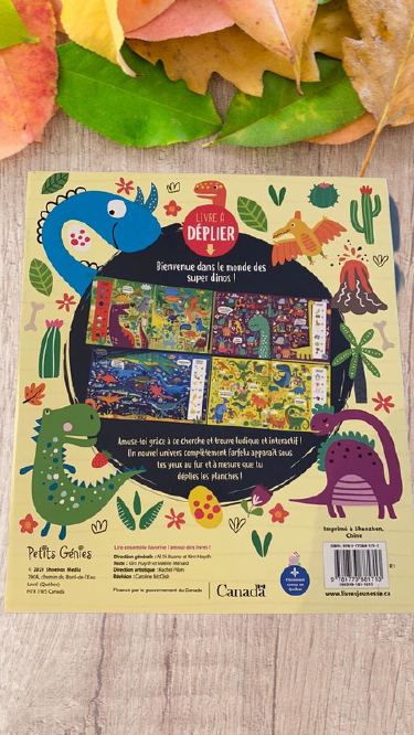 Livre Cherche et trouve des Tout Petits Modèle super  Dino Livre à déplier Neuf   Valeur de 10€95 en boutique ! Neuf comme en boutique !