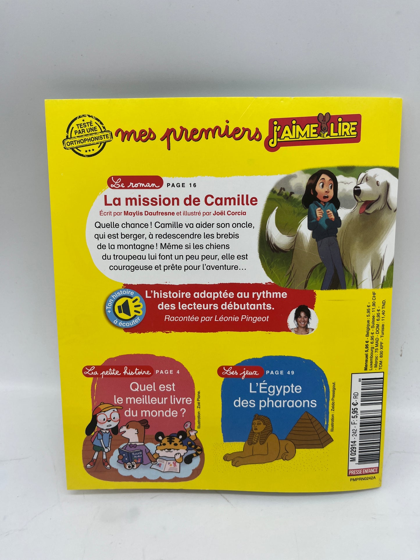 Livre d’activité Magazine Mes premiers J’aime lire avec CD version audio modèle octobre 2022