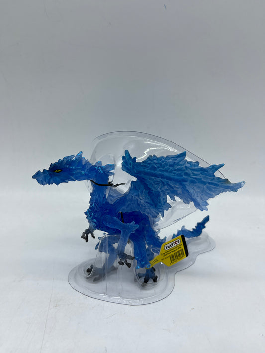 Figurine Plastoy Dragon Bleu transparent Neuf avec étiquette