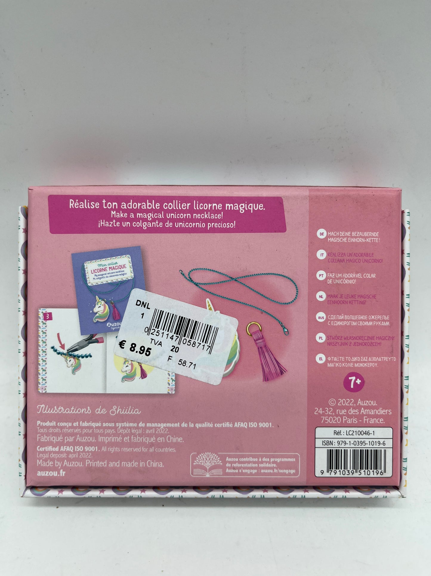 Coffret Bijoux Mon collier licorne magique activité manuelle Edition Auzou Neuf