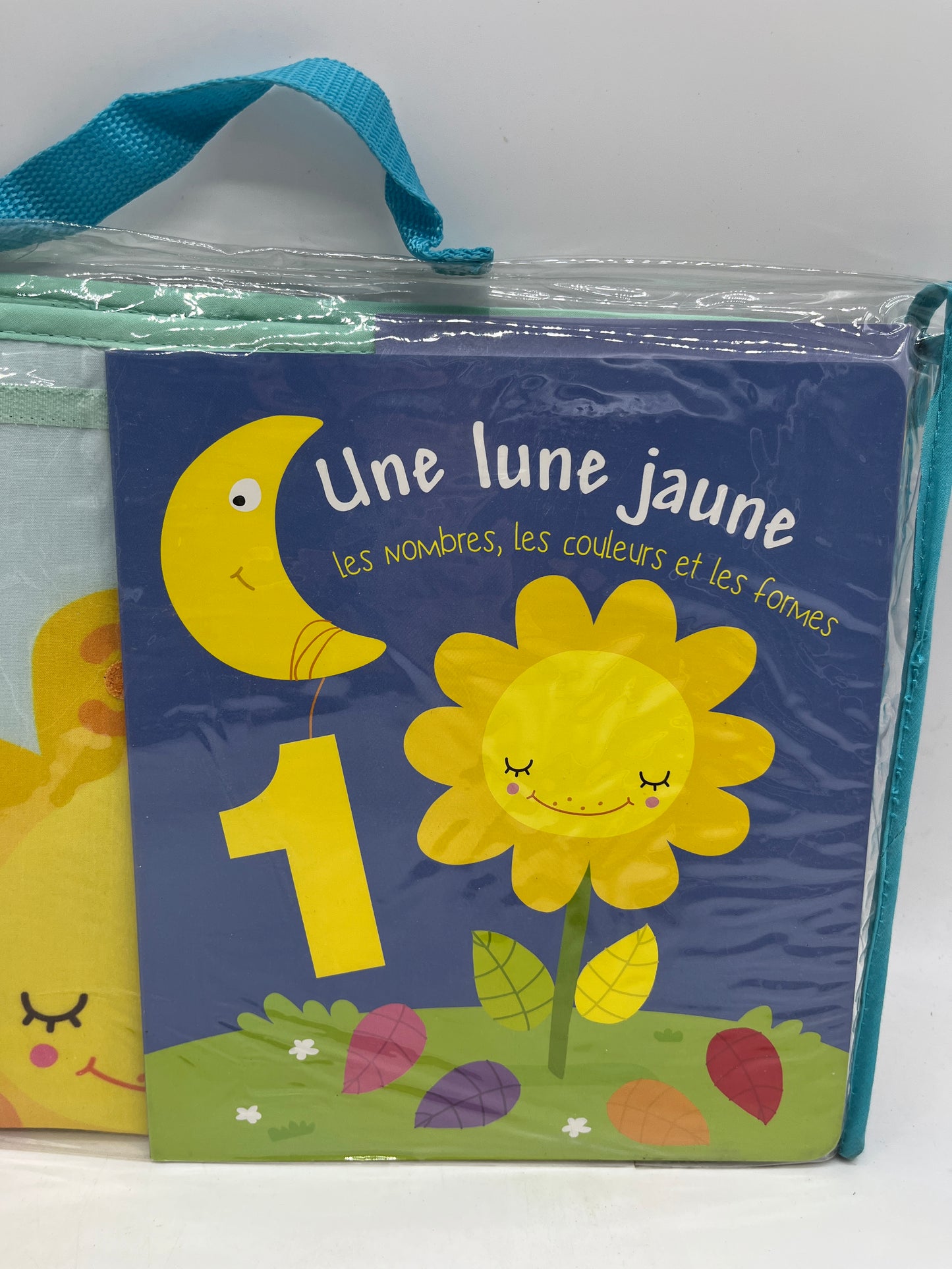 J'apprends avec Madame lune et son poster tissu et ces pièces Velcro et son livre