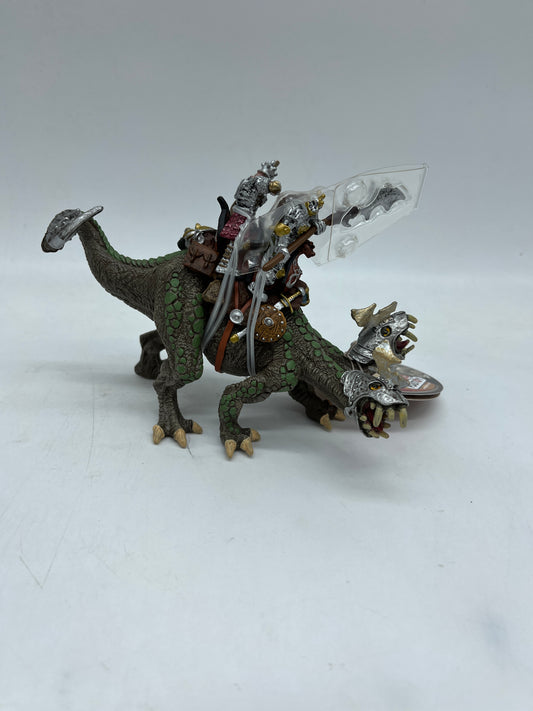 Figurine Plastoy Dragon à deux têtes avec chevaliers Neuf avec étiquette