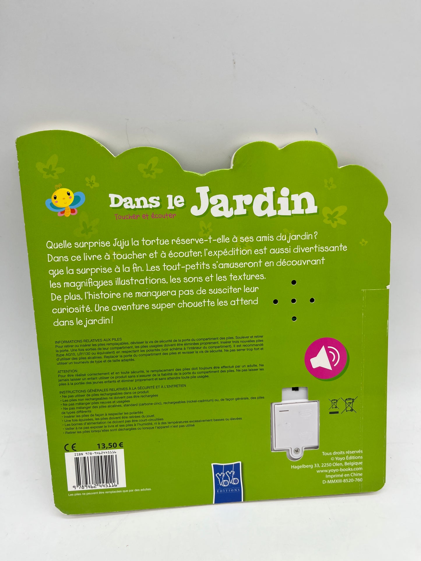 livre sonore et à toucher Dans le jardin  Ludique Neuf