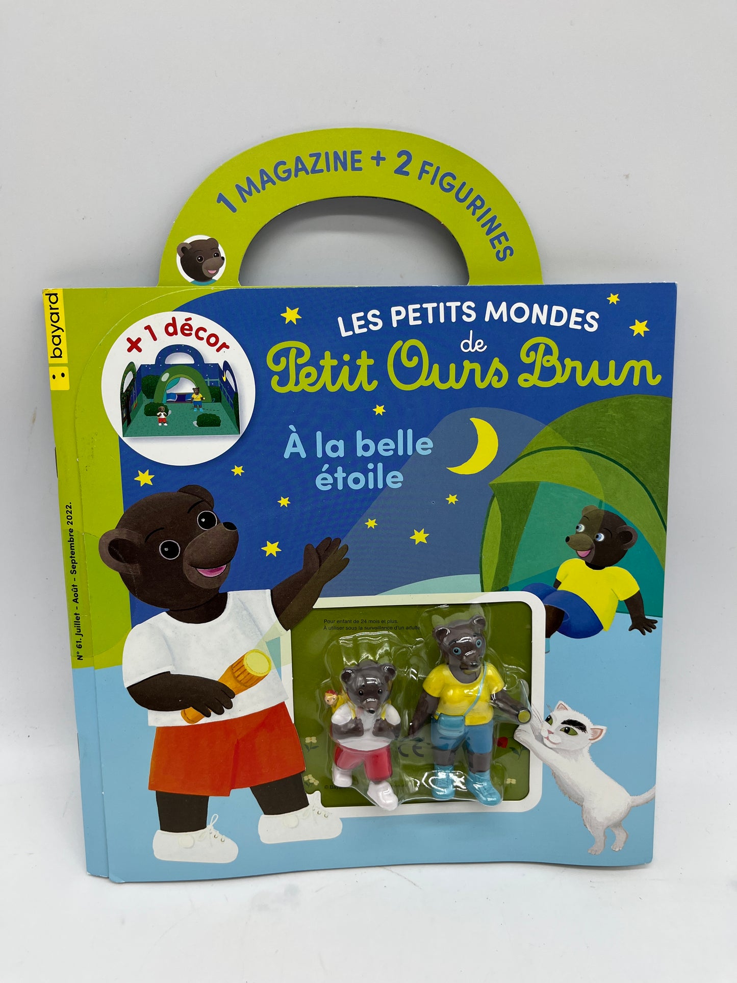 Livre d’activité Magazine  Les petits mondes de Petit Ours brun modèle à la belle étoile avec ses 2 figurines Neuf