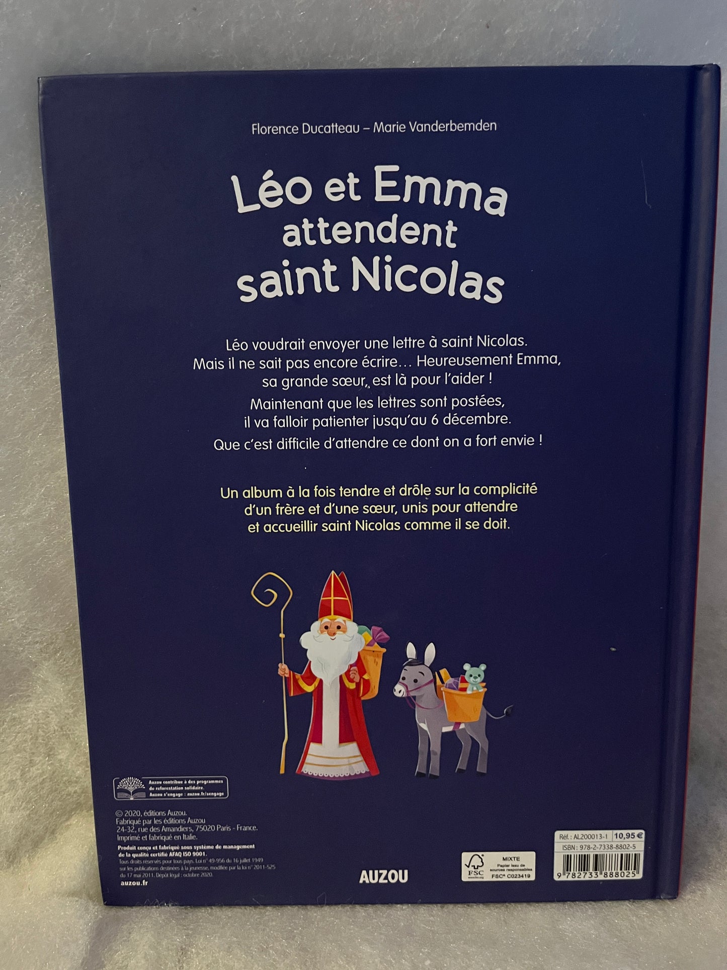 Livre Léo et Emma attendent Saint Nicolas edition Auzou Neuf !