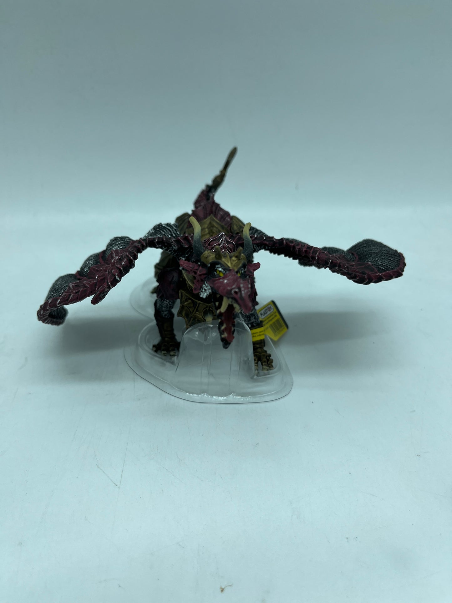 Figurine Plastoy Dragon à 4 pattes  bordeau or Neuf avec étiquette