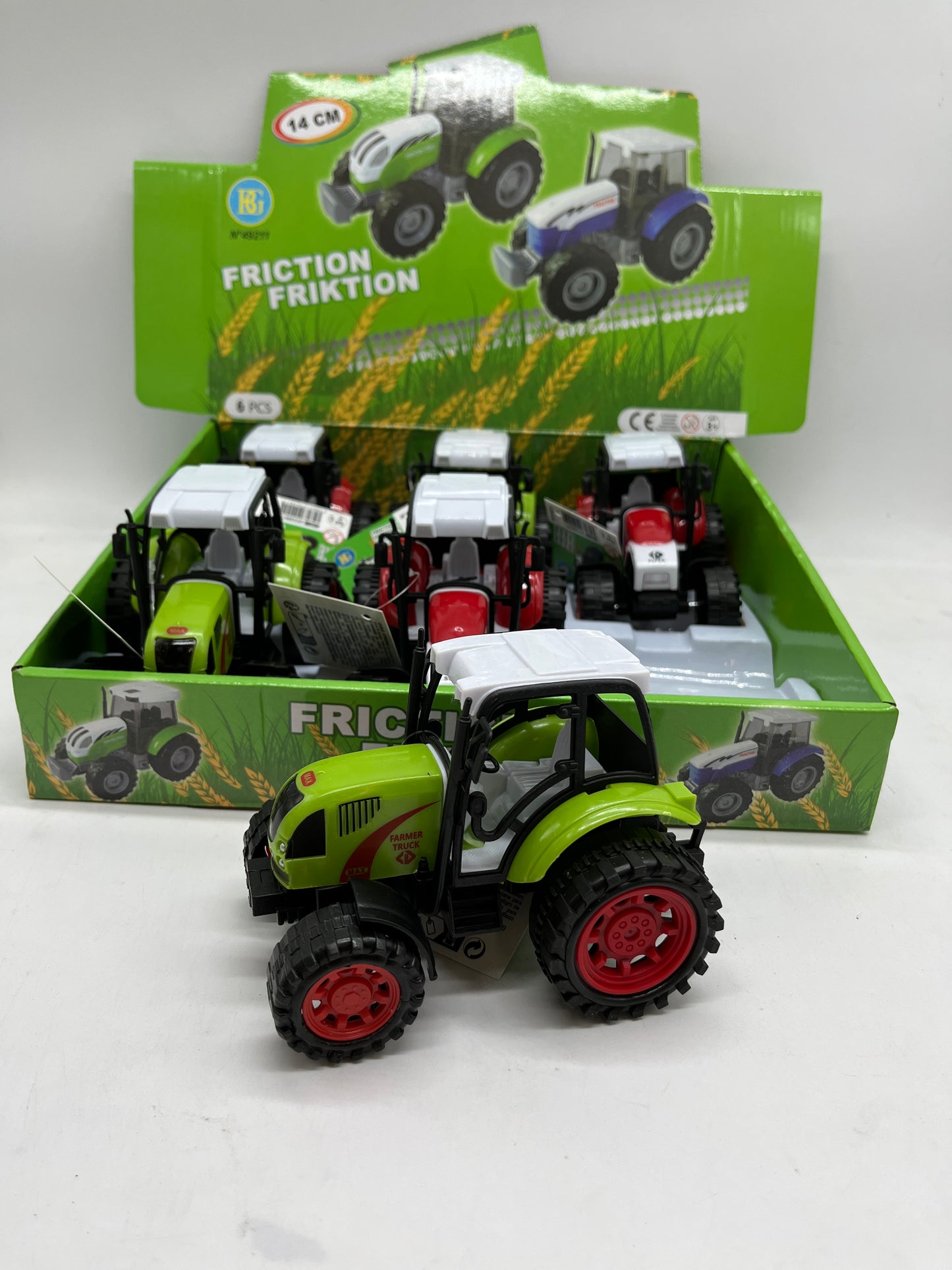 Jouet Véhicule engin agricole Tracteur à friction 14 cm Neuf