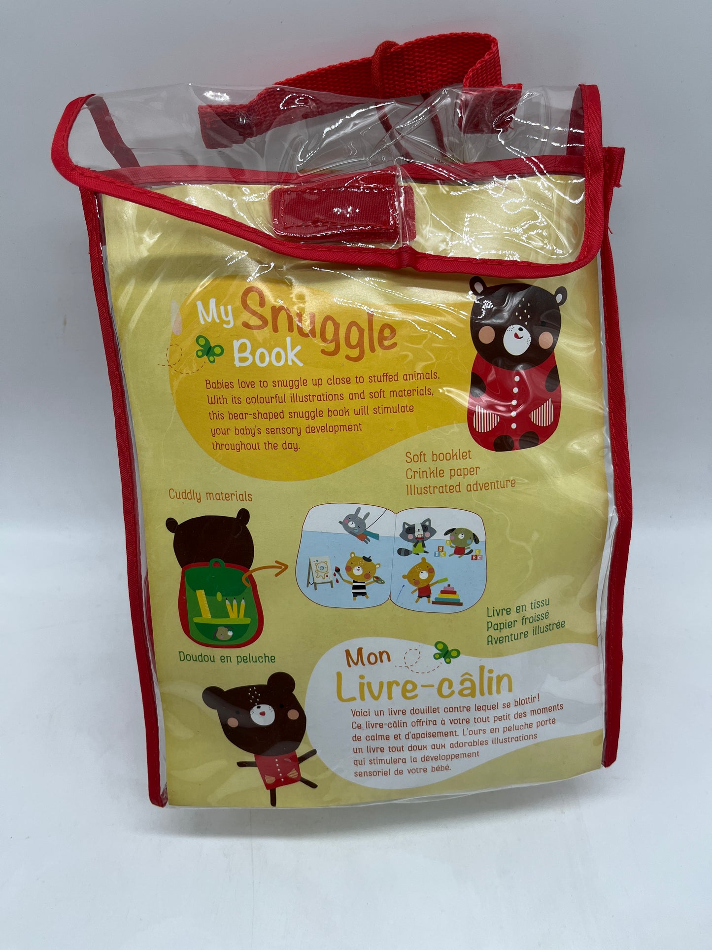 Coffret Mon livre câlin modèle Ourson avec sa peluche et son livre tissus détachable  Neuf