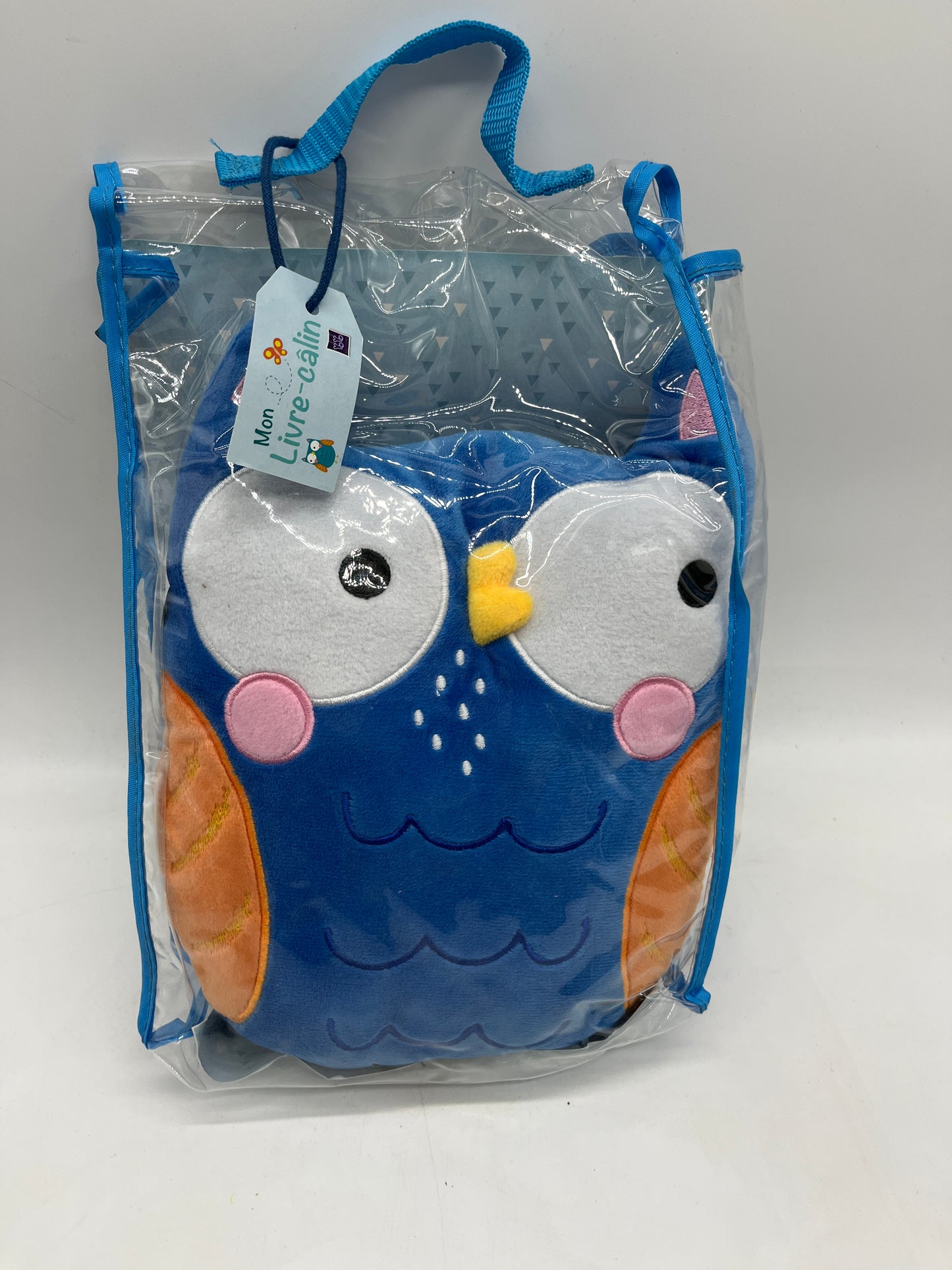 Coffret Mon livre câlin modèle Hiboux  avec sa peluche et son livre tissus détachable  Neuf