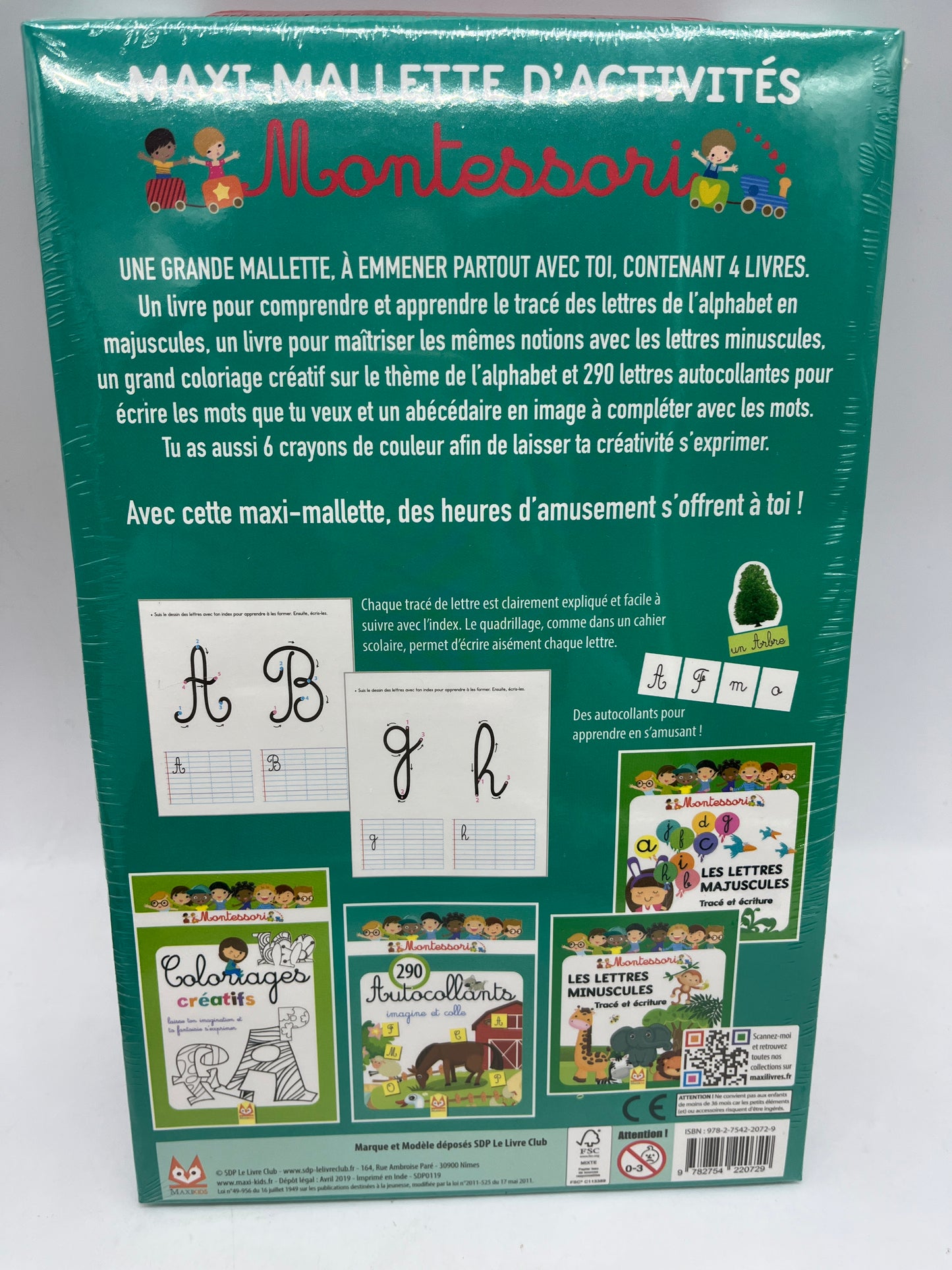 Maxi Mallette d’activités Montessori thème l’alphabet Neuf sous blister