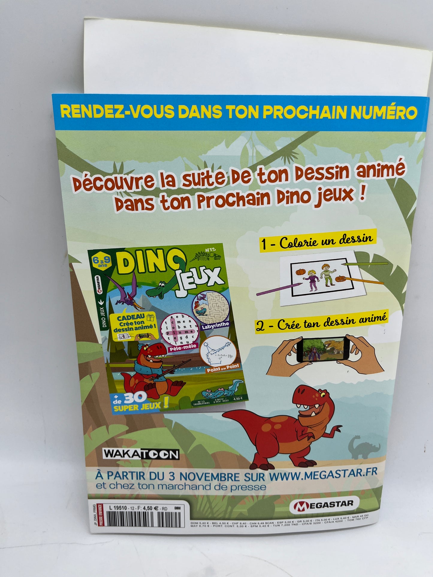 Livre d’activité magazines Jeux Dino 6 à 9 ans   Neuf