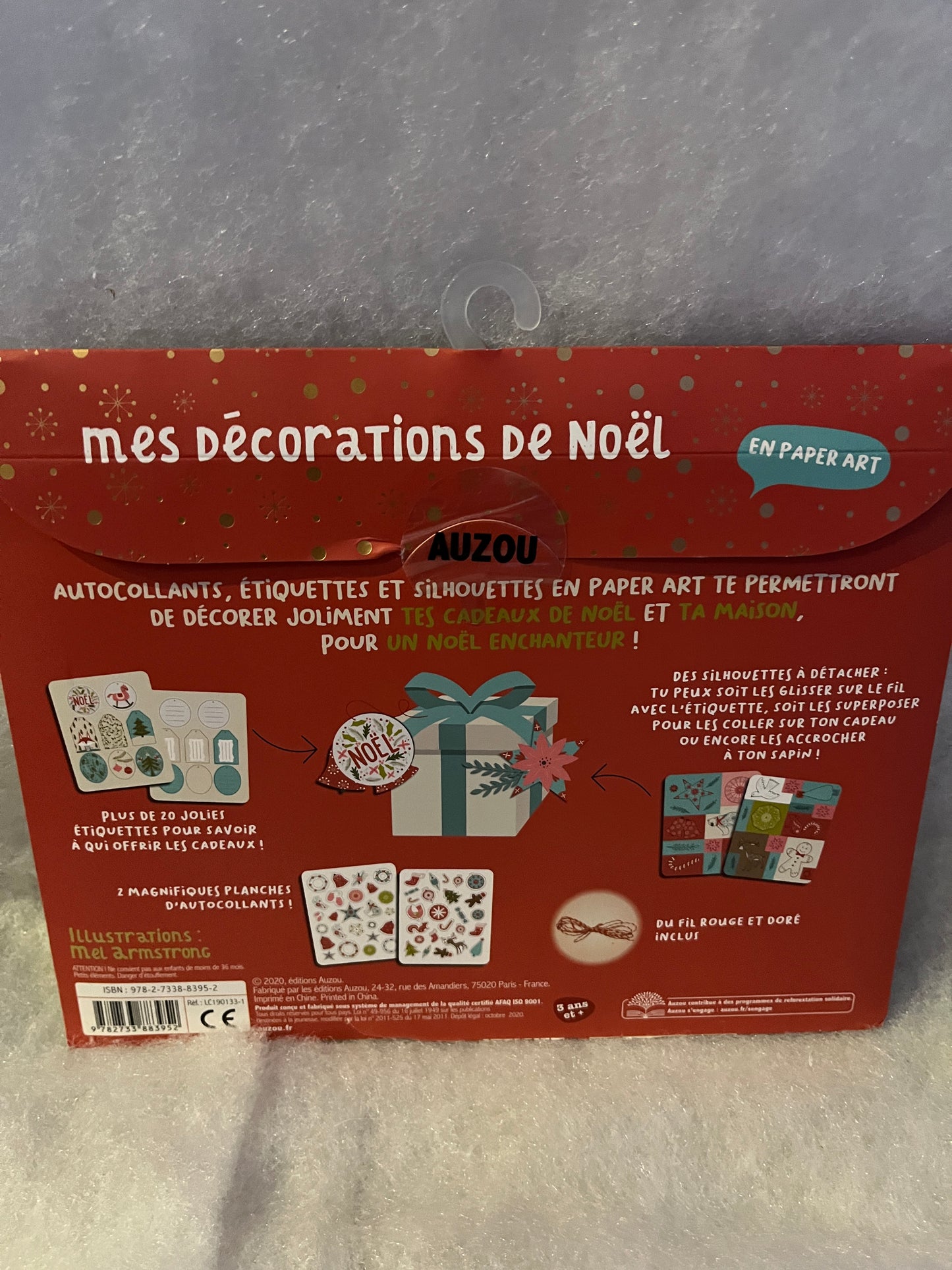 Pack Paper art gommettes Mes décoration de Noël edition Auzou Neuf !