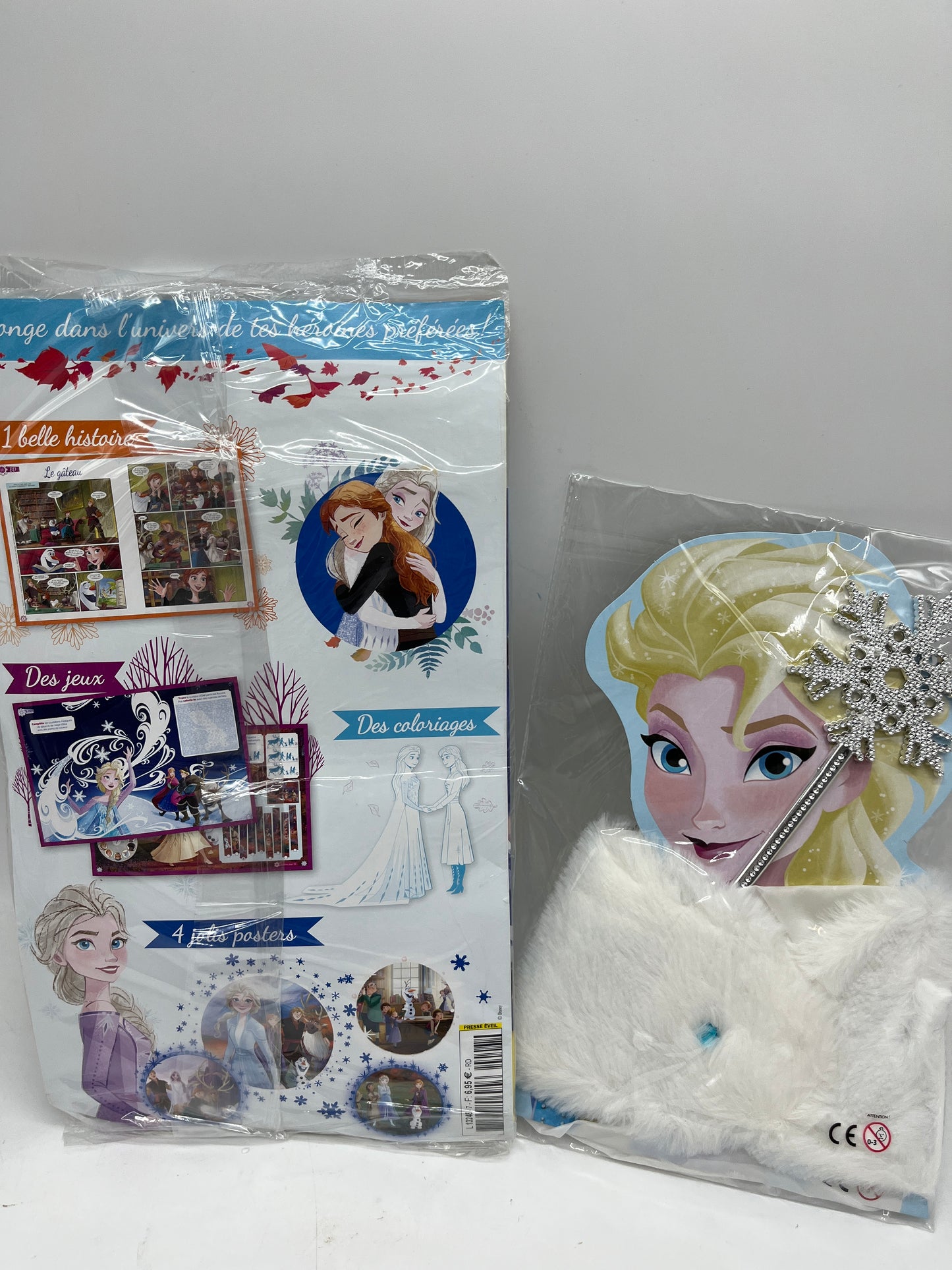 Livre d’activité Magazines Disney princesse Reine des neiges avec son accessoire et baguette de princesse Neuf